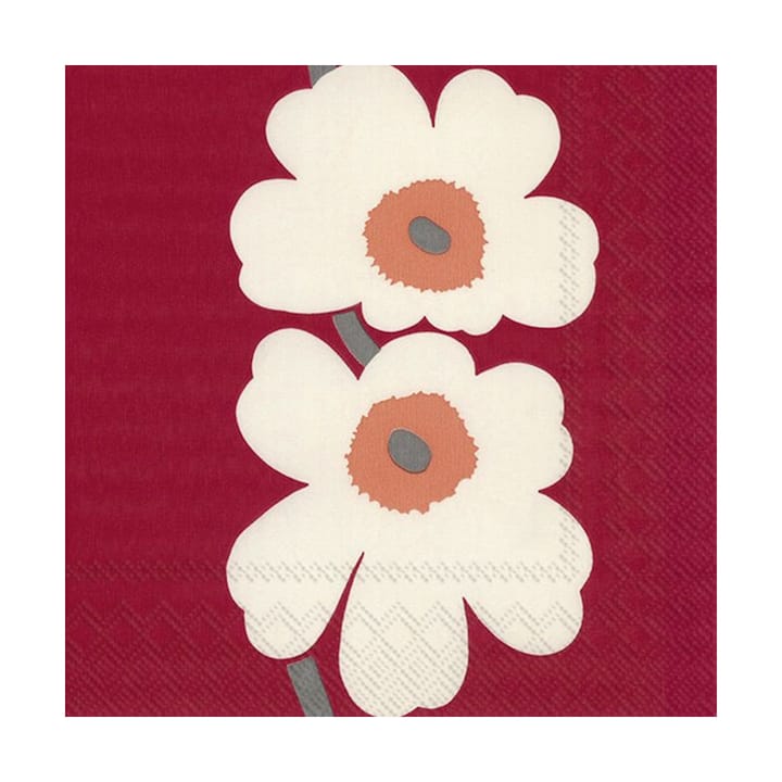 Unikko 60-Jahr-Jubiläum Serviette 33x33 cm 20-Pack, Red Marimekko