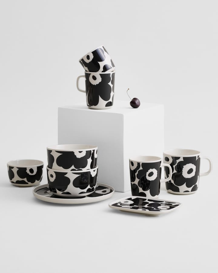 Unikko Becher 20 cl 2er-Pack, Weiß-schwarz Marimekko