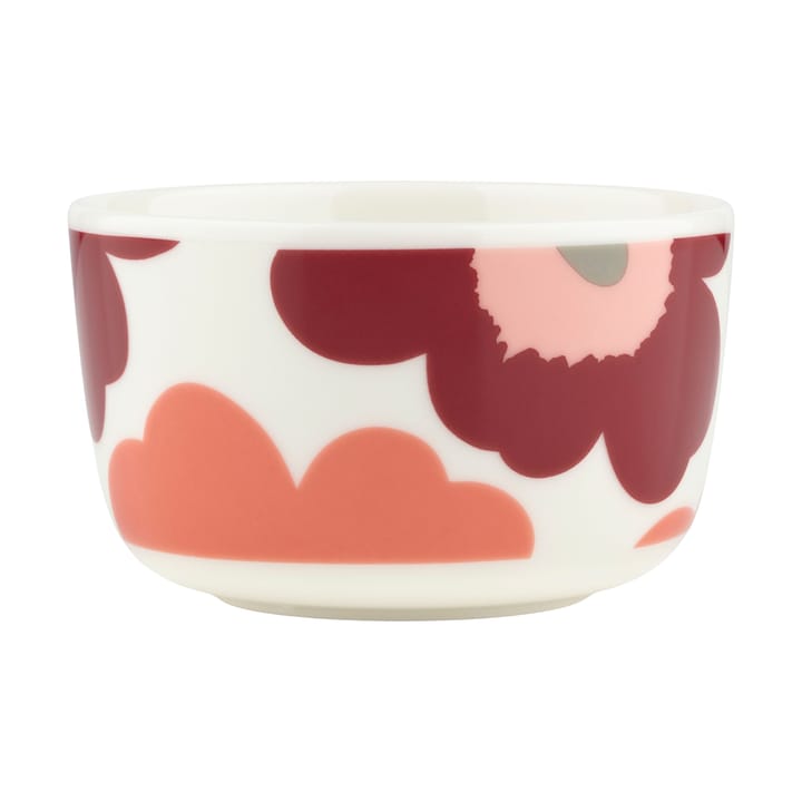 Unikko Schale 2,5dl - White-dark cherry-salmon red - Marimekko