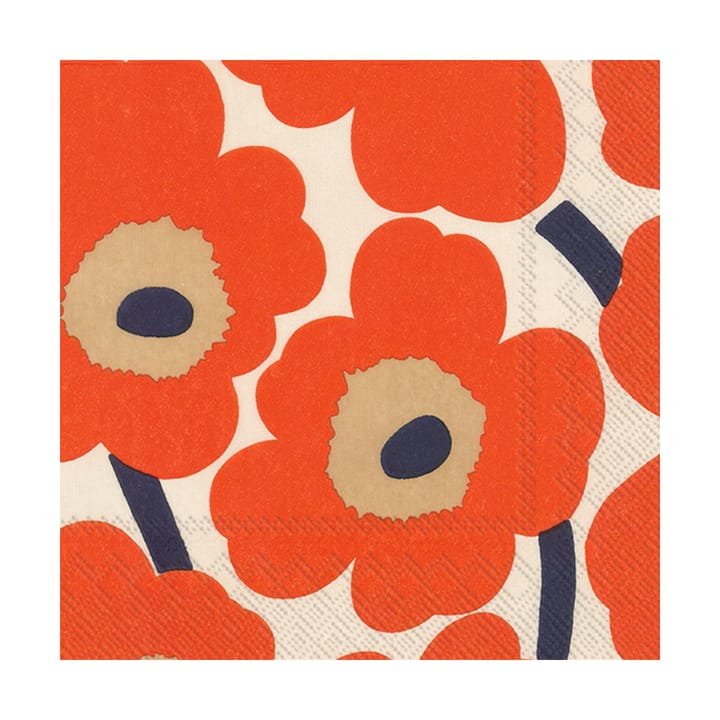 Unikko Serviette 33x33cm 20er Pack, Cream-red Marimekko