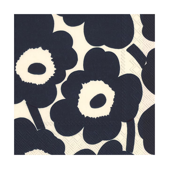 Unikko Serviette 33x33cm 20er Pack, Dark blue Marimekko