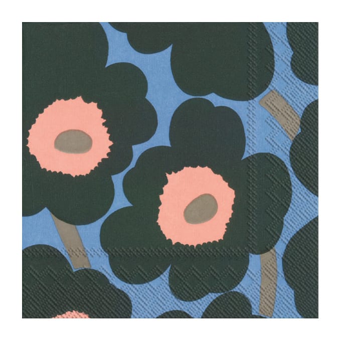 Unikko Serviette 33x33cm 20er Pack, Grün-blau Marimekko