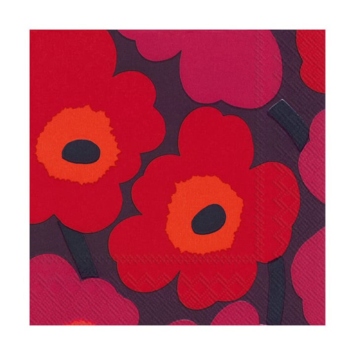 Unikko Serviette 33x33cm 20er Pack, Mauve Marimekko