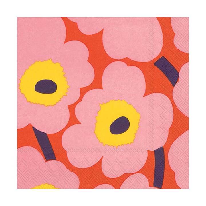 Unikko Serviette 33x33cm 20er Pack - Rose-orange - Marimekko