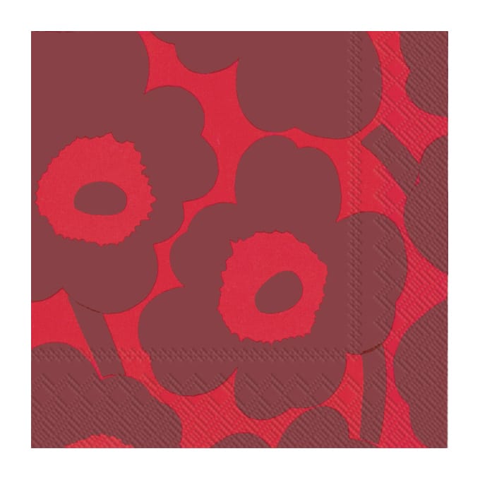 Unikko Serviette 33x33cm 20er Pack - Rot -rot - Marimekko