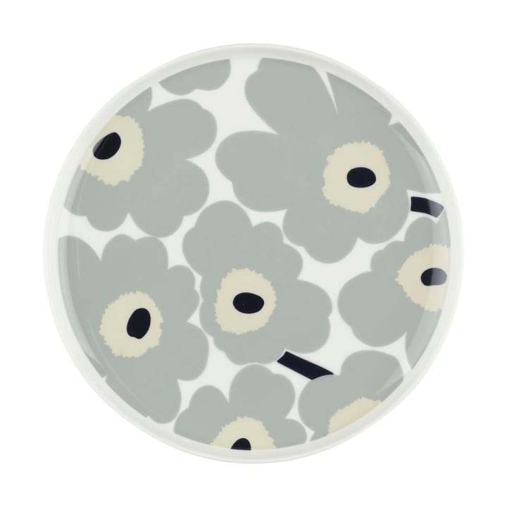 Unikko Teller Ø25cm, White-light grey-sand-dark blue Marimekko