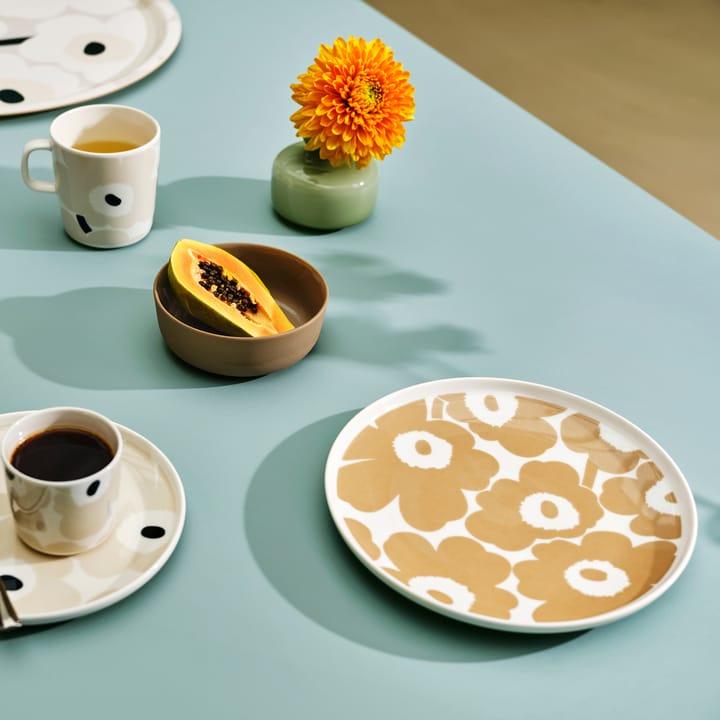 Unikko Teller beige-weiß, Ø25cm Marimekko