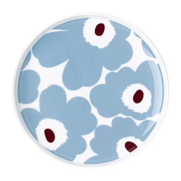 Unikko Teller weiß-blaugrau-weinrot - Ø20cm - Marimekko