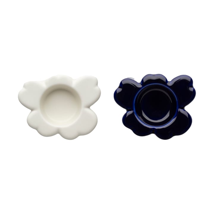 Unikko Windlicht 3x10 cm 2 Teile - Cobalt-white - Marimekko