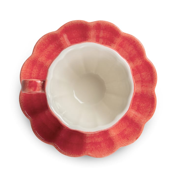 Oyster Tasse mit Untertasse 25 cl, Rot  Mateus