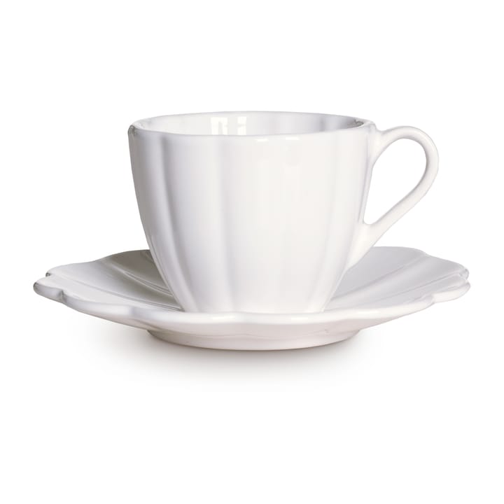 Oyster Tasse mit Untertasse 25 cl - Weiß - Mateus