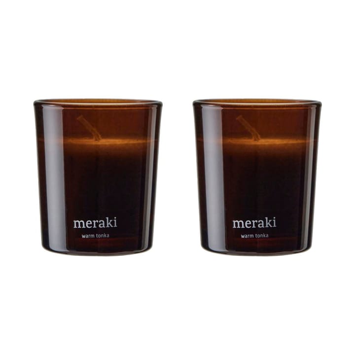 Meraki Duftkerze 12 Stunden 2er-Pack - Warmer Tonka - Meraki