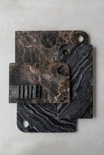 Marble Serviertablett medium 20x30 cm - Black-Grey - Mette Ditmer