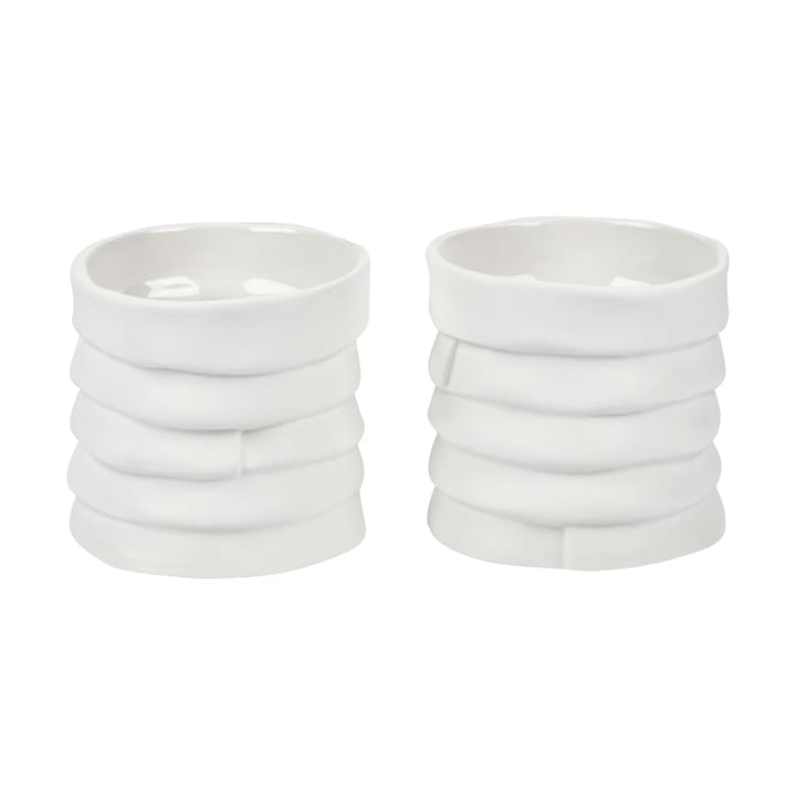 Ribbon Windlicht Ø7cm 2er Pack - Off-white - Mette Ditmer