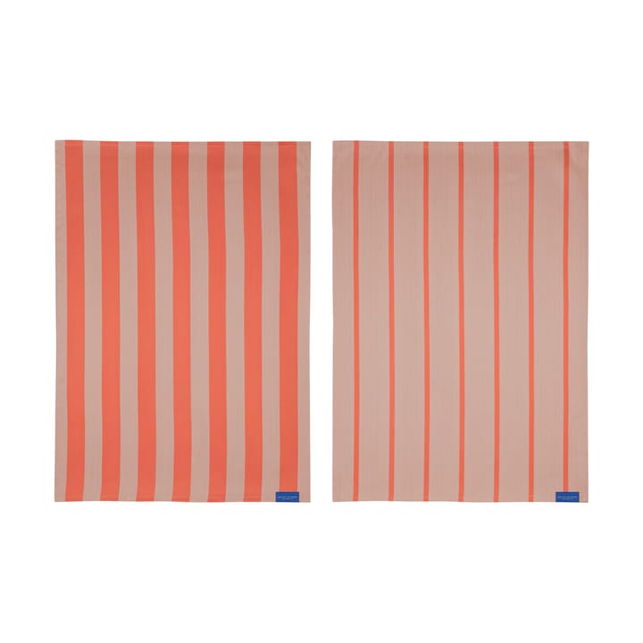 Stripes Küchenhandtuch 50x70 cm 2er-Pack - Latte - Mette Ditmer