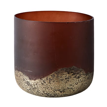 Lana Vase Ø14x14 cm, Brown-gold MUUBS