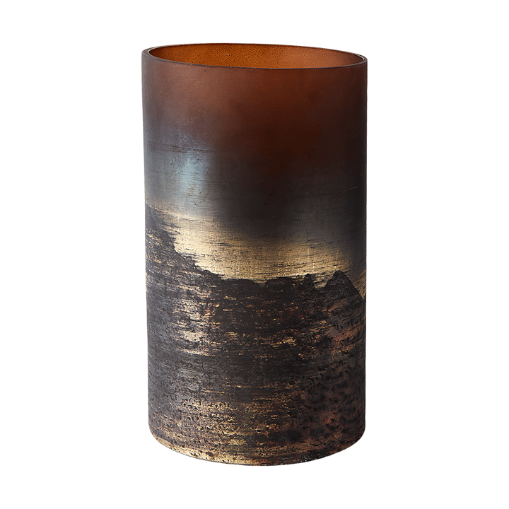 Lana Vase Ø14x25 cm - Brown-gold - MUUBS