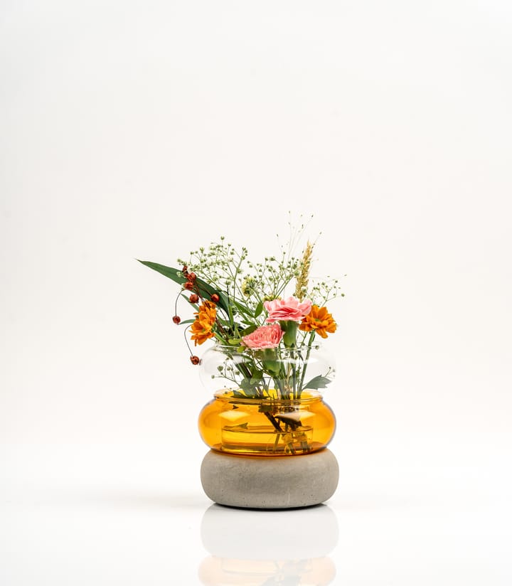 Bagel Vase/Windlicht 12cm, Amber Muurla