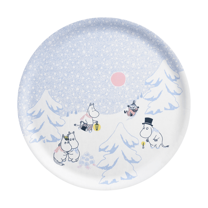 Moomin Tablett Ø35 cm - Let it snow - Muurla