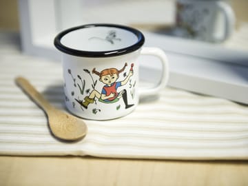 Pippi and Mr. Nilsson Emaillierte Tasse 1,5 dl - White - Muurla