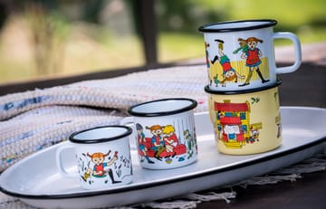 Pippi and Mr. Nilsson Emaillierte Tasse 1,5 dl - White - Muurla