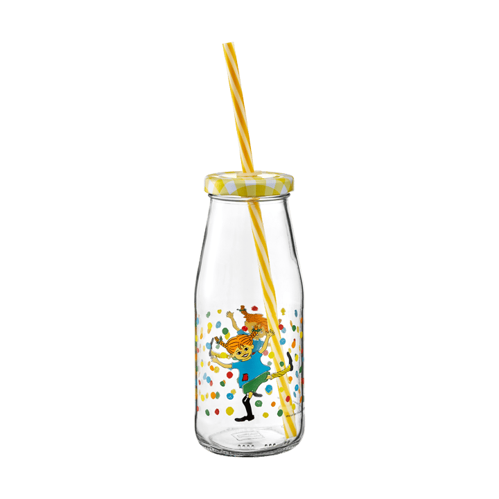 Pippi Flasche mit Deckel und Strohhalm 4,5 dl, Hoppsansa Muurla