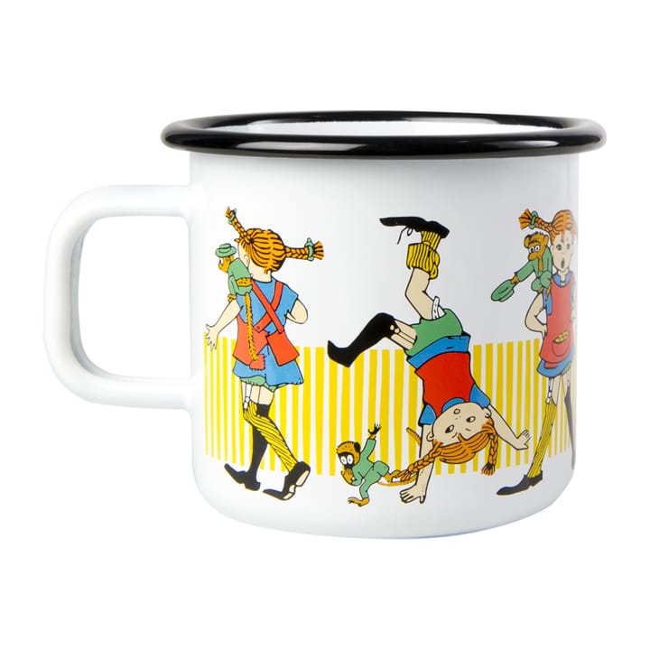 Pippi longstocking Emaillierte Tasse 3,7 dl, White Muurla