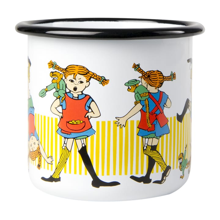 Pippi longstocking Emaillierte Tasse 3,7 dl, White Muurla