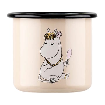 Snorkmaiden Retro Emaillebecher 37 cl - Beige - Muurla