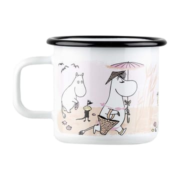 The Beach Retro Emailletasse 37cl - White - Muurla