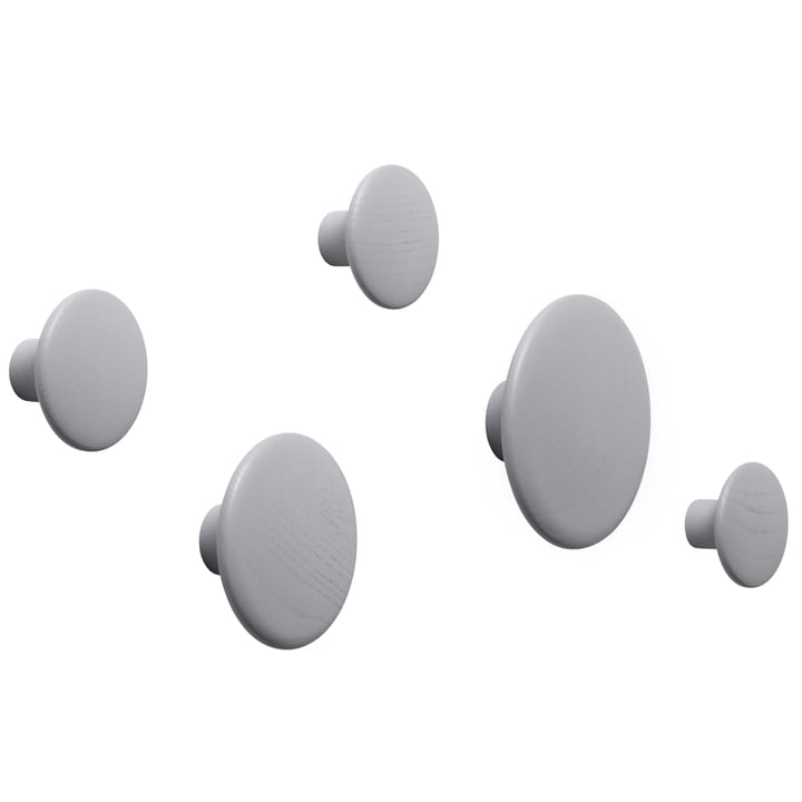 Dots Wandhaken grau, Ø9 cm Muuto