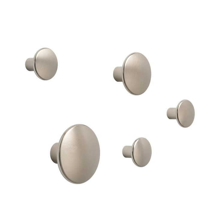 Dots Wandhaken Metall 5er Set, Taupe Muuto