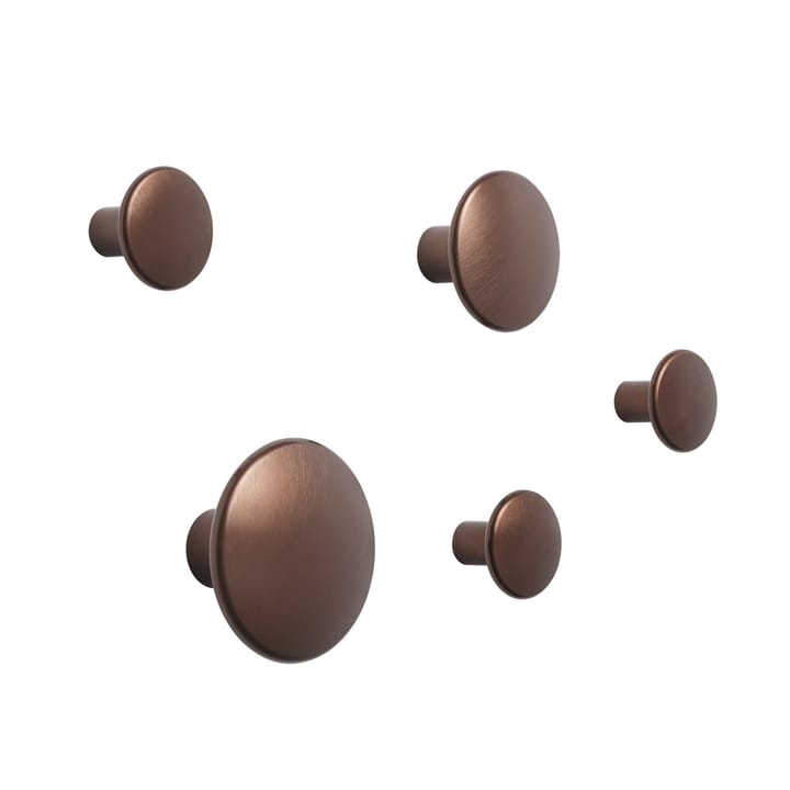 Dots Wandhaken Metall 5er Set, Umber Muuto