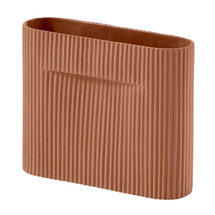 Ridge Vase 16,5cm, Terracotta Muuto