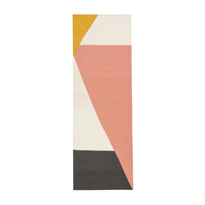 Stripes blocks Kelim Teppich rosa - 80 x 240cm - NJRD