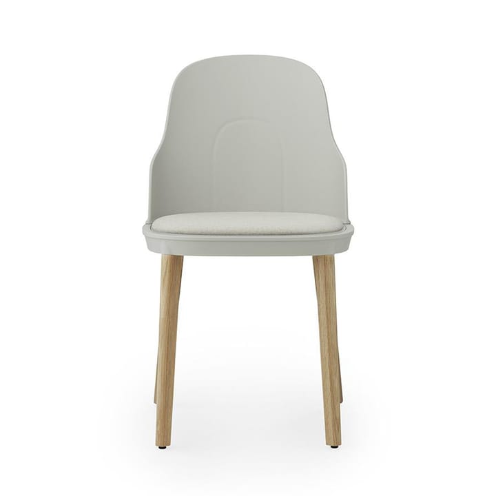 Allez Stuhl mit Sitzkissen und Eichenbeinen, Warm Grey Normann Copenhagen