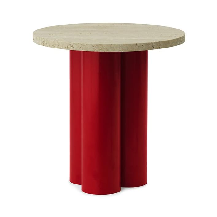 Dit Beistelltisch Ø40 cm - Travertine Light-bright red - Normann Copenhagen