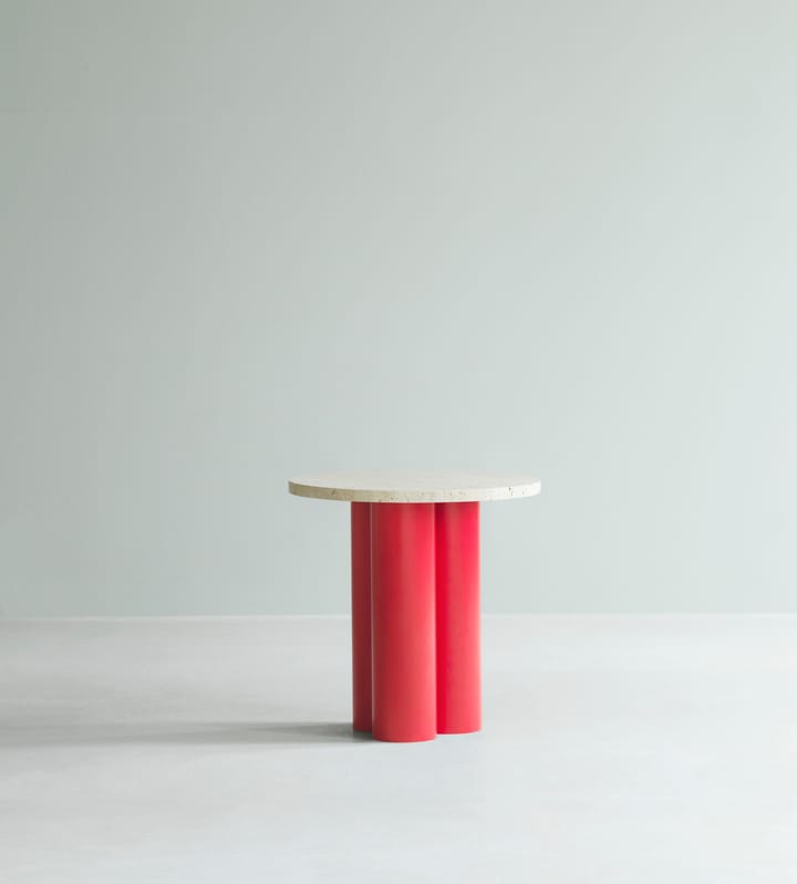 Dit Beistelltisch Ø40 cm, Travertine Light-bright red Normann Copenhagen