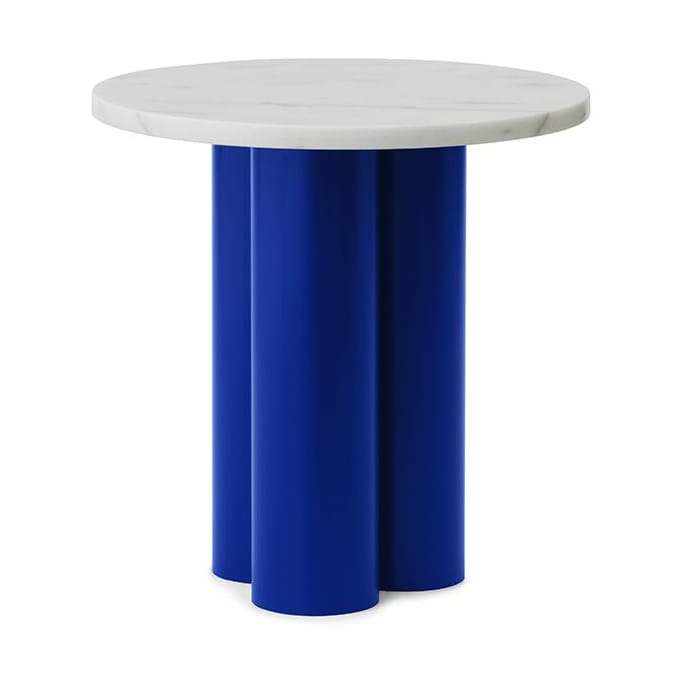 Dit Beistelltisch Ø40 cm - White Carrara-bright blue - Normann Copenhagen