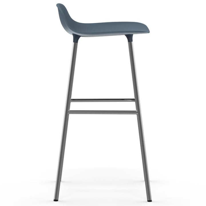 Form Barstuhl verchromte Beine 75cm, Blau Normann Copenhagen