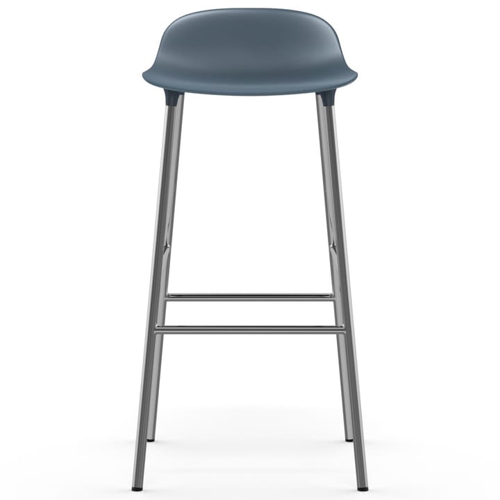 Form Barstuhl verchromte Beine 75cm, Blau Normann Copenhagen