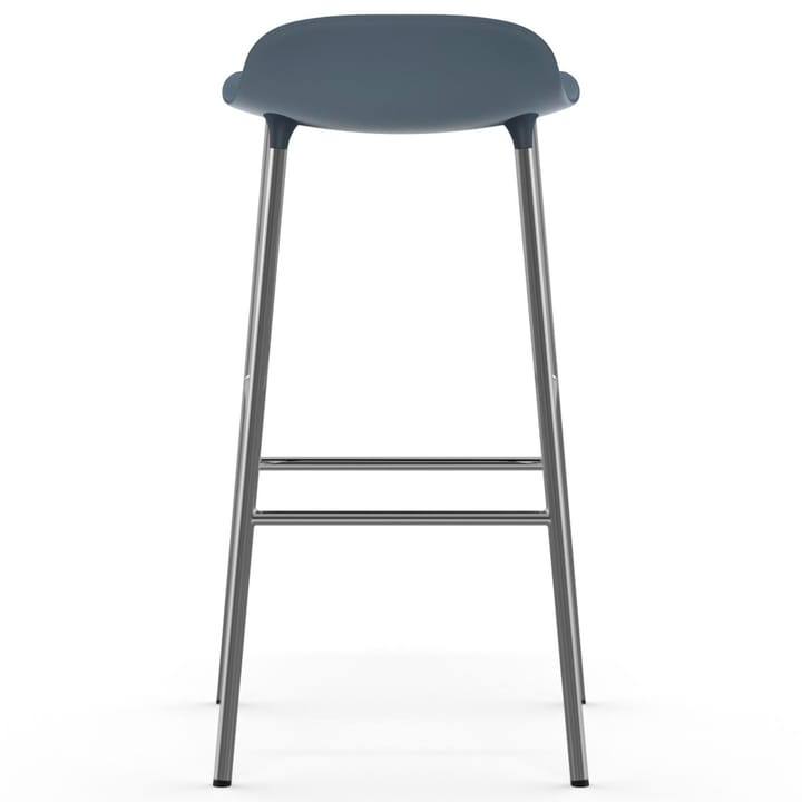 Form Barstuhl verchromte Beine 75cm, Blau Normann Copenhagen