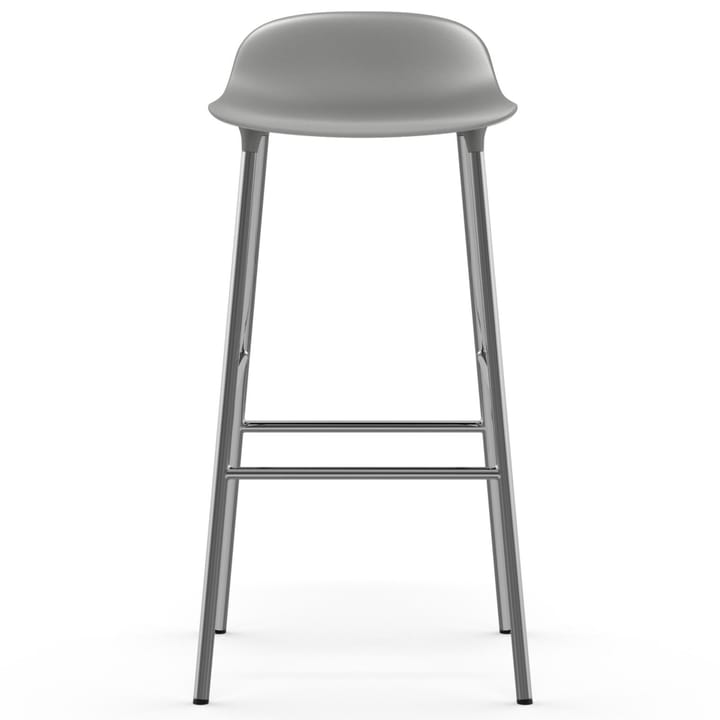 Form Barstuhl verchromte Beine 75cm, Grau Normann Copenhagen