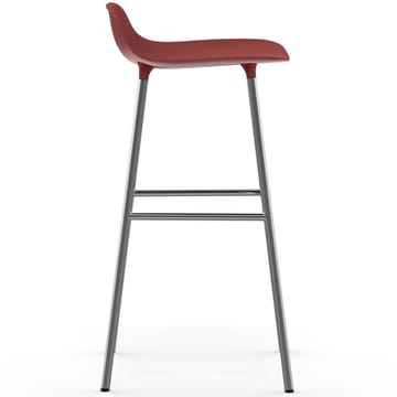 Form Barstuhl verchromte Beine 75cm - Rot - Normann Copenhagen