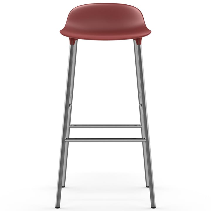 Form Barstuhl verchromte Beine 75cm, Rot Normann Copenhagen