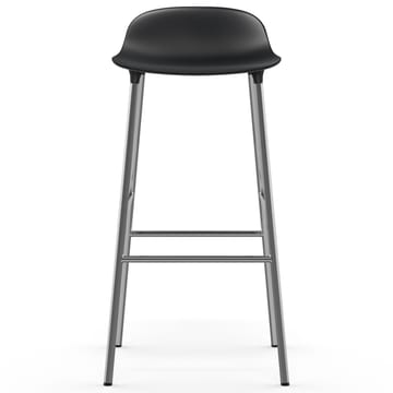 Form Barstuhl verchromte Beine 75cm - Schwarz - Normann Copenhagen