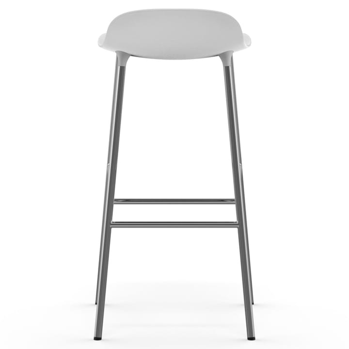 Form Barstuhl verchromte Beine 75cm, Weiß Normann Copenhagen