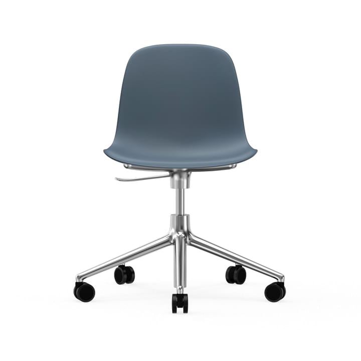 Form chair drehbar, 5W Bürostuhl - Blau, Aluminiumrollen - Normann Copenhagen