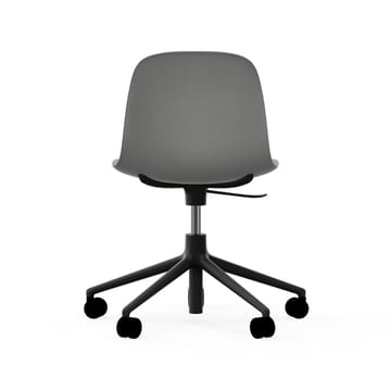 Form chair drehbar, 5W Bürostuhl - Grau  , Schwarzes Aluminium, Rollen - Normann Copenhagen