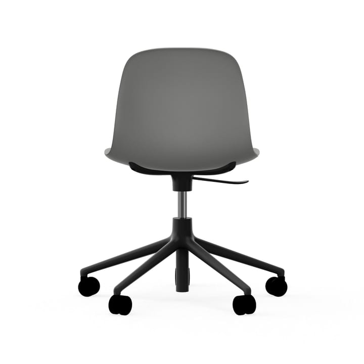 Form chair drehbar, 5W Bürostuhl, Grau  , Schwarzes Aluminium, Rollen Normann Copenhagen